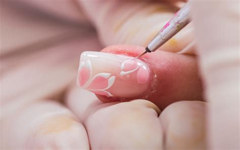 acrylic nails      skin polish  pearls