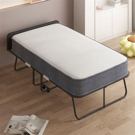 Ebern Designs Folding Bed With Mattress For Adults, 75 ''l X 46''w