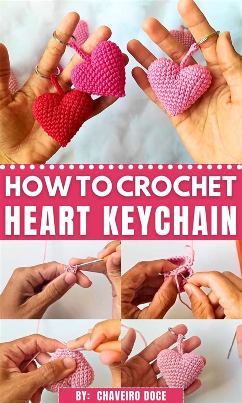 timeless tiny crochet heart keychain pattern  thoughtful gifting