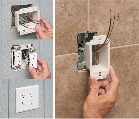 install  metal electrical box extender wiring work