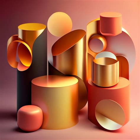 Abstrato de composição de formas geométricas | Foto Premium