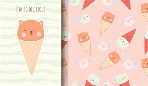 animal seamless pattern cartoon cute  vector art  vecteezy