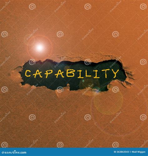 Text Sign Showing Capability. Concept Meaning the Facility or Potential