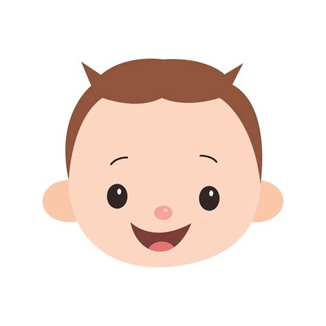 Premium Vector | Cute cartoon baby or toddler with happy face vector art