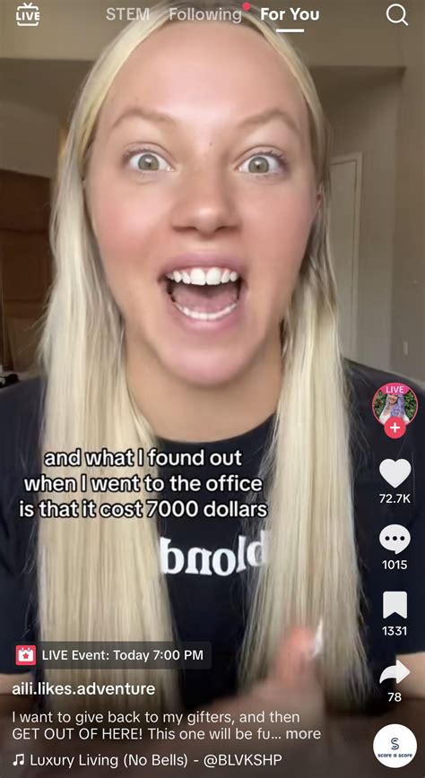 Aili.likes.adventure wants her viewers to pay to break her lease. : r