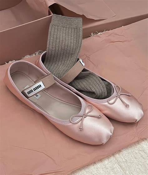 These Miu Miu Satin Ballet Flats Are About to Go Viral | Who What Wear