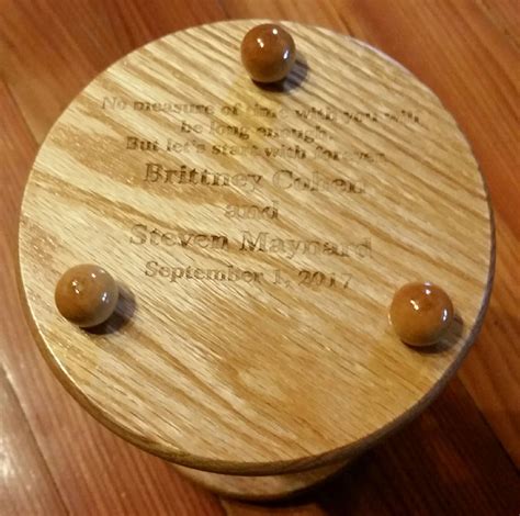 The Acorn Wedding Unity Sand Ceremony Hourglass™ in Clear Oak by Heirl