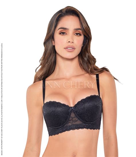 Brasier Strapless Espalda Ancha con Encaje y Copa Prehormada Mujer