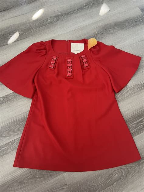 Anthropologie Karta Red Embroidered Blouse M - Gem