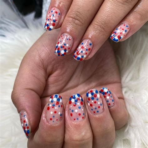 red white  blue gel nail designs design talk