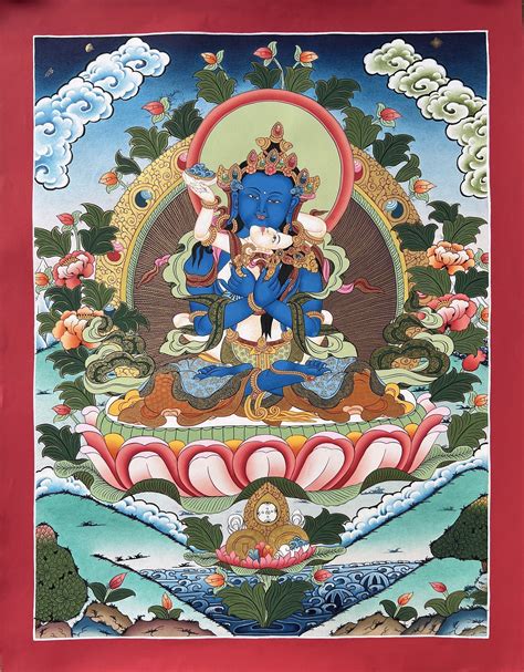 Vajradhara With Shakti Prajnaparamita Yab-yum High-quality Masterpiece