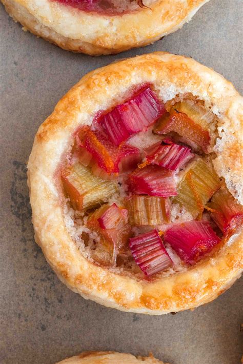 Flaky Vegan Rhubarb Almond Pastries | Two Market Girls