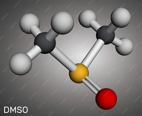 Dimethyl sulfoxide dmso c2h6os molecule an organosulfur compound polar
