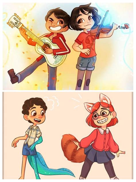 Miguel Rivera and Yi with Luca Paguro and Mei Lee by migmonster1979 on