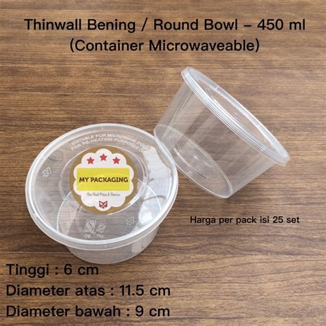 jual thinwall bening  bowl  ml mangkok mangkuk ml set