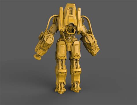 Battlefield heavy mech suit — polycount