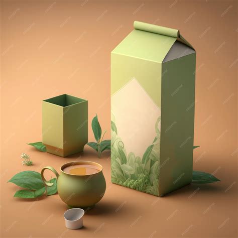 Premium Photo | A green paper tea bag mockup. coffee or tea bag mockup