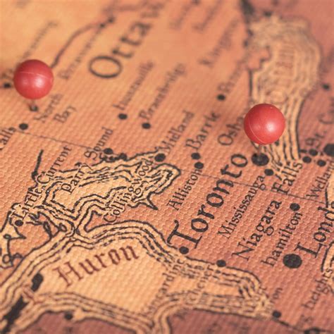 Push Pin Canada Map (Pin Board) - Golden Aged | Pin map, Push pin map, Map