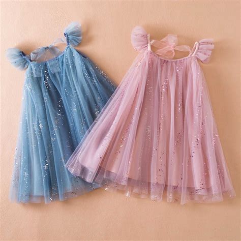 Sentmoon Dress for Girls Summer Delightful Crew Neck Spring Dresses for