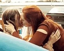 Lesbian Neck Kissing GIFs | Tenor