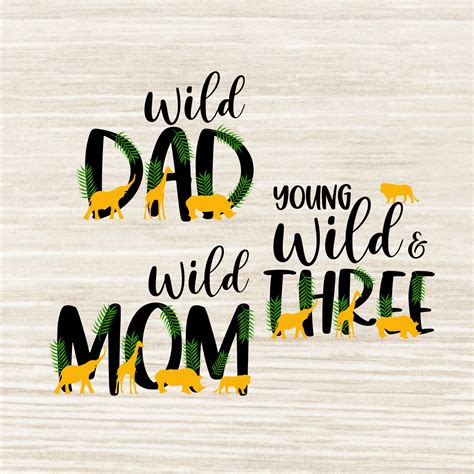 Young Wild and Three Birthday SVG Wild Mom Svg Wild Child - Etsy