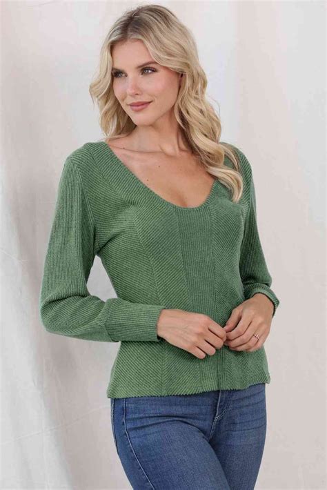 womens scoop neck scoop neck long sleeve top scoop neck long sleeve