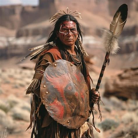 native warrior pose image warrior desert native american