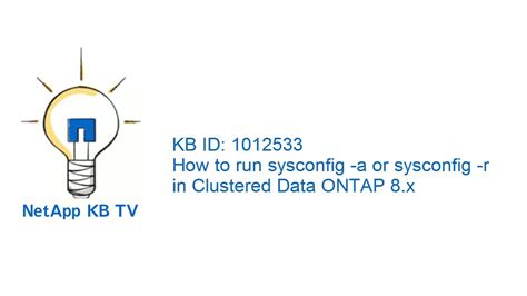 run sysconfig   sysconfig   clustered data ontap
