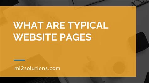 typical website pages ml solutions