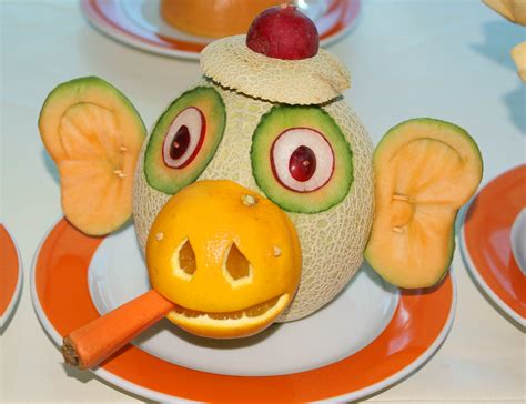 fruit sculptures