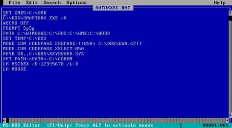 autoexecbat im dos editor  photo  flickriver
