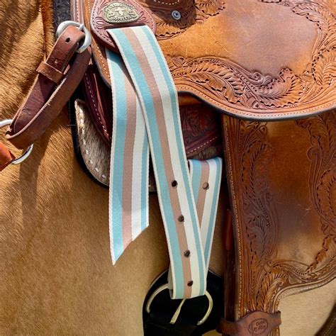 Western Latigo and off Billet Sets ALL SIZES Light Blue, Cream, and