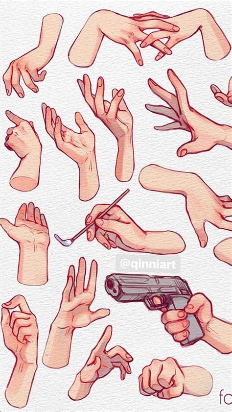 art by qinniart on instagram | Drawing people, Drawing techniques, Hand drawing reference