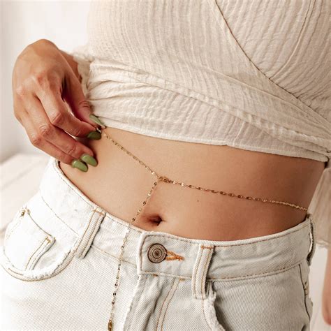 belly body chains jewelry hey happiness