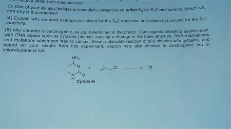Solved Draw a plausible reaction of allyl chloride with | Chegg.com