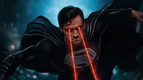 Superman black suit Justice League Snyder cut Wallpaper 4k for Desktop