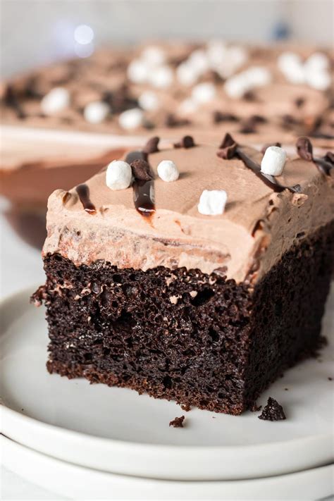 Hot Chocolate Poke Cake