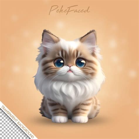 PSD Cat chibi style transparent background | Premium AI-generated PSD