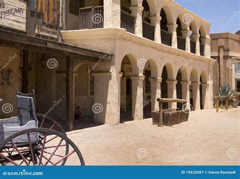 Old Wild West Town Movie Set In Mescal, Arizona Royalty-Free Stock ...