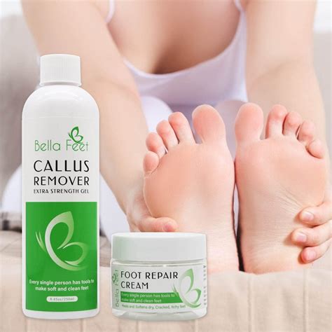 Extra-Strength Bella Feet Callus Remover Kit with Scrubber, Gloves ...