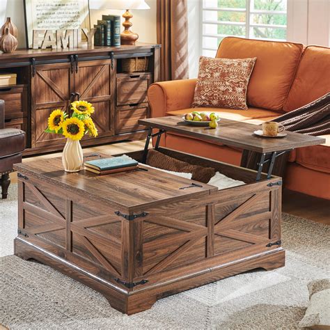 Amazon.com: JXQTLINGMU Farmhouse Lift Top Coffee Table with Storage, 36