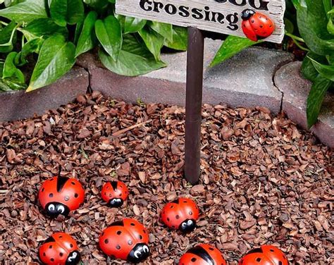 Extra Large Red Ladybug Rock, Garden Decor, Ladybug Rock for Garden ...
