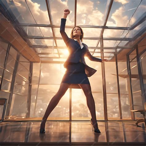 Premium Photo | A businesswoman breaking through a glass ceiling