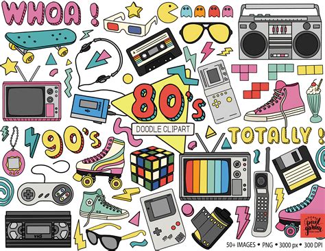Through The Decades Clipart Decade Stock Illustrations – 2,819