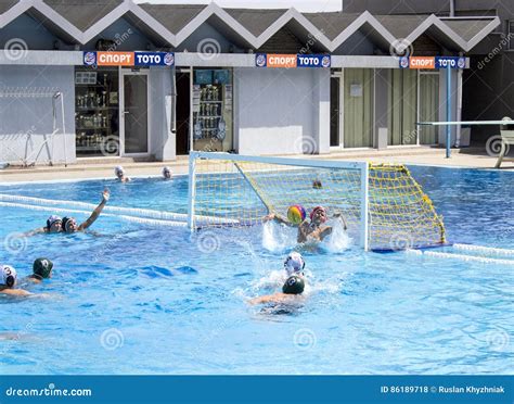Children`s water polo team editorial stock photo. Image of competition ...