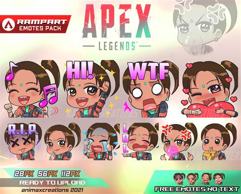 Rampart Apex Legends Emotes Rampart Apex Legends Chibi Apex - Etsy