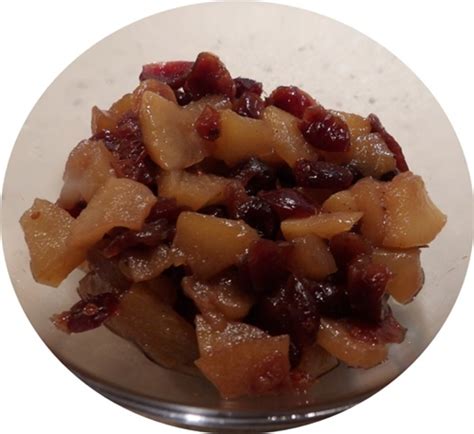 Cranberry Pear Chutney with a Hint of Ginger