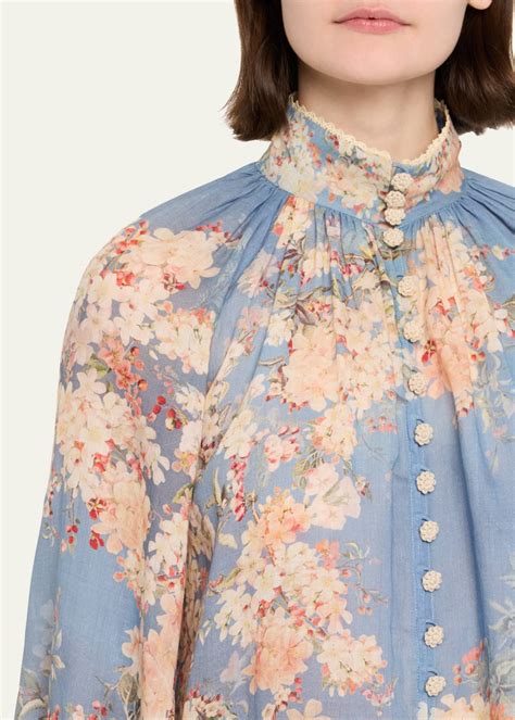Zimmermann Cascadian Floral Billow Blouse - Bergdorf Goodman