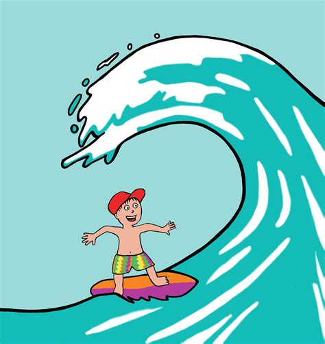 ArtStation - Little Surfer illustration animated gif