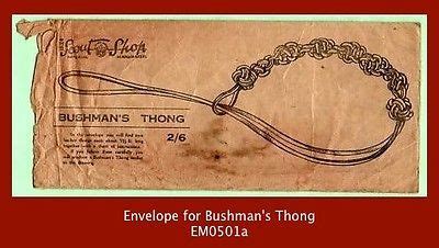 c.1940's Boy Scout leather BUSHMAN'S THONG Award + Leaflet + Envelope ...